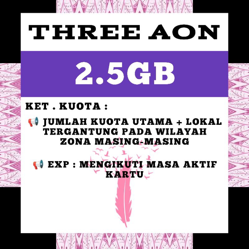 PAKET INTERNET THREE ALWAYS ON ( AON ) NASIONAL