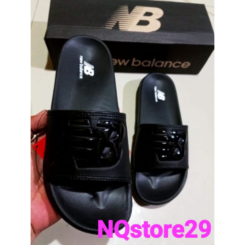 Sandal Slip On NB HITAM Limited Edition Untuk Pria Dan Wanita Kualitas Terbaik FREE BOX