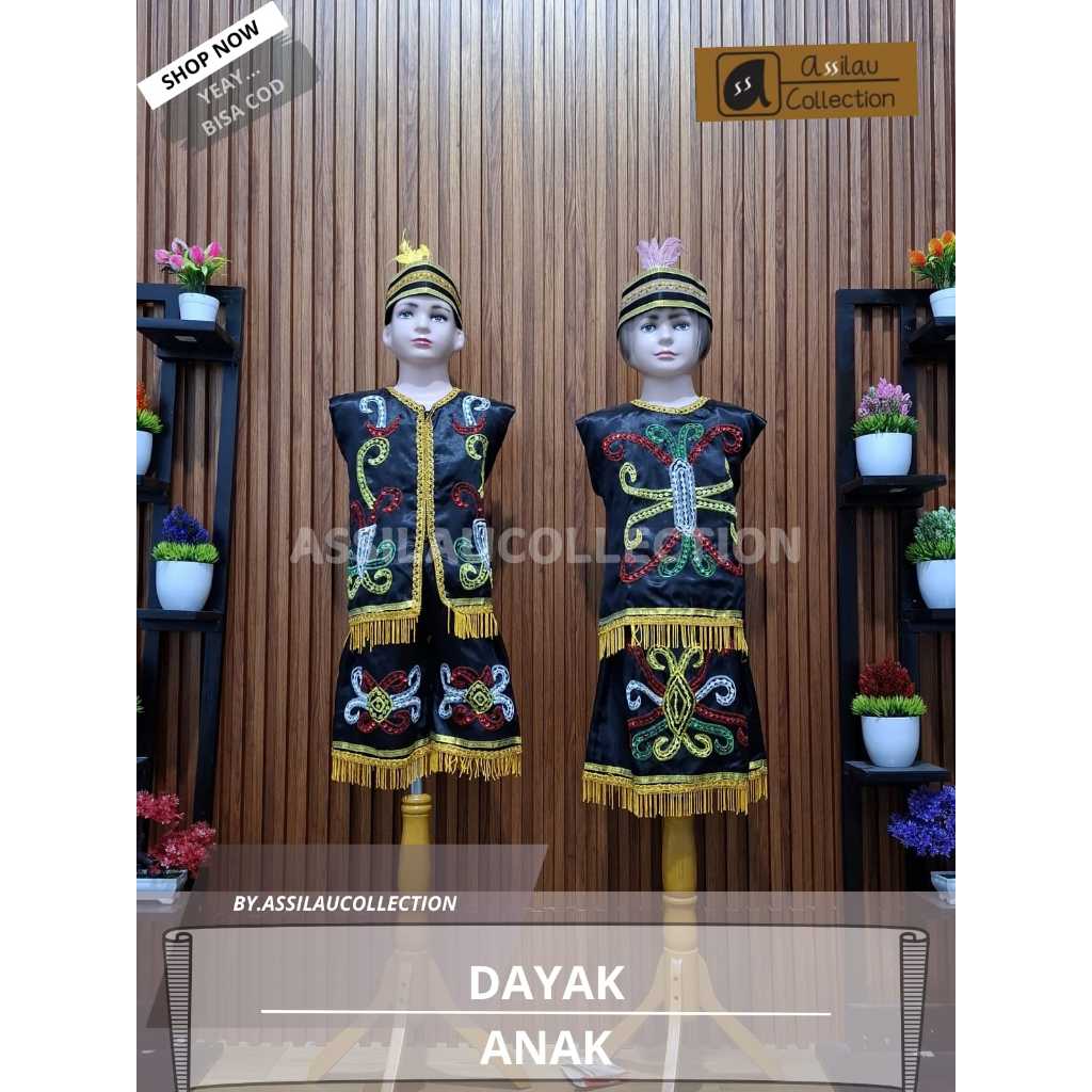 Baju Adat Dayak Anak Satuan (Laki/Cewek)