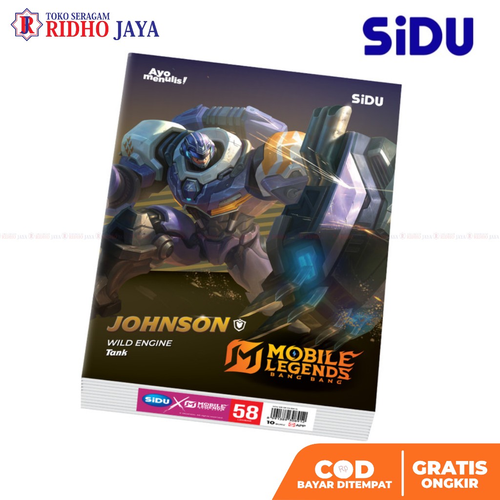

Ay00! RIDHO JAYA [1pack isi 10 buku] SiDU Buku Tulis SIDU 38 Lembar 58 Lembar Sampul dan Tidak