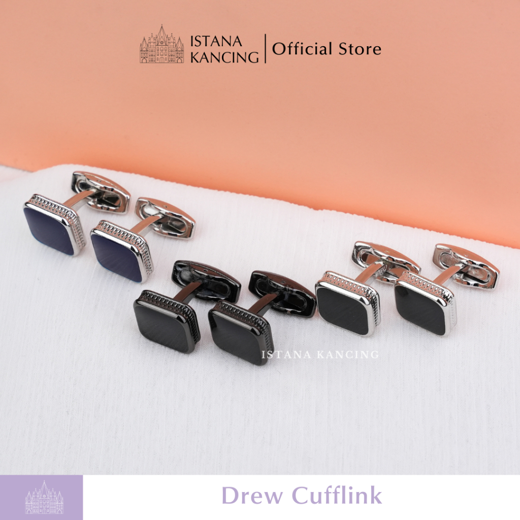 Thobe Kabak Cufflink Bentuk Kotak | Cufflink Mewah  Jas Pria Drew Cufflink | Istana Kancing