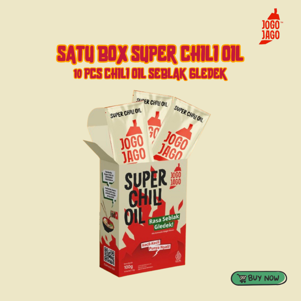 

Extra Promo - Super Chili Oil Seblak Gledeek Jogojago 10 Pcs, Chili Oil Instan Sachet Khas Bandung