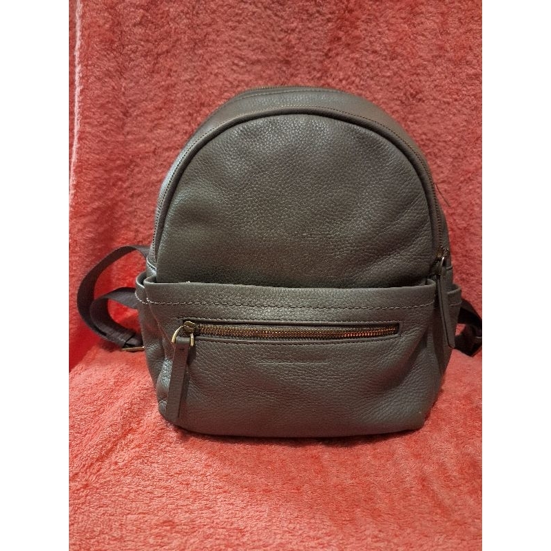 Herbal Heaven Backpack leather Ransel kulit asli kulas Abu Grey size Medium NeTT
