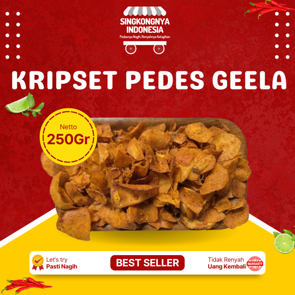 

KRIPSET PEDES GEELA 250GR