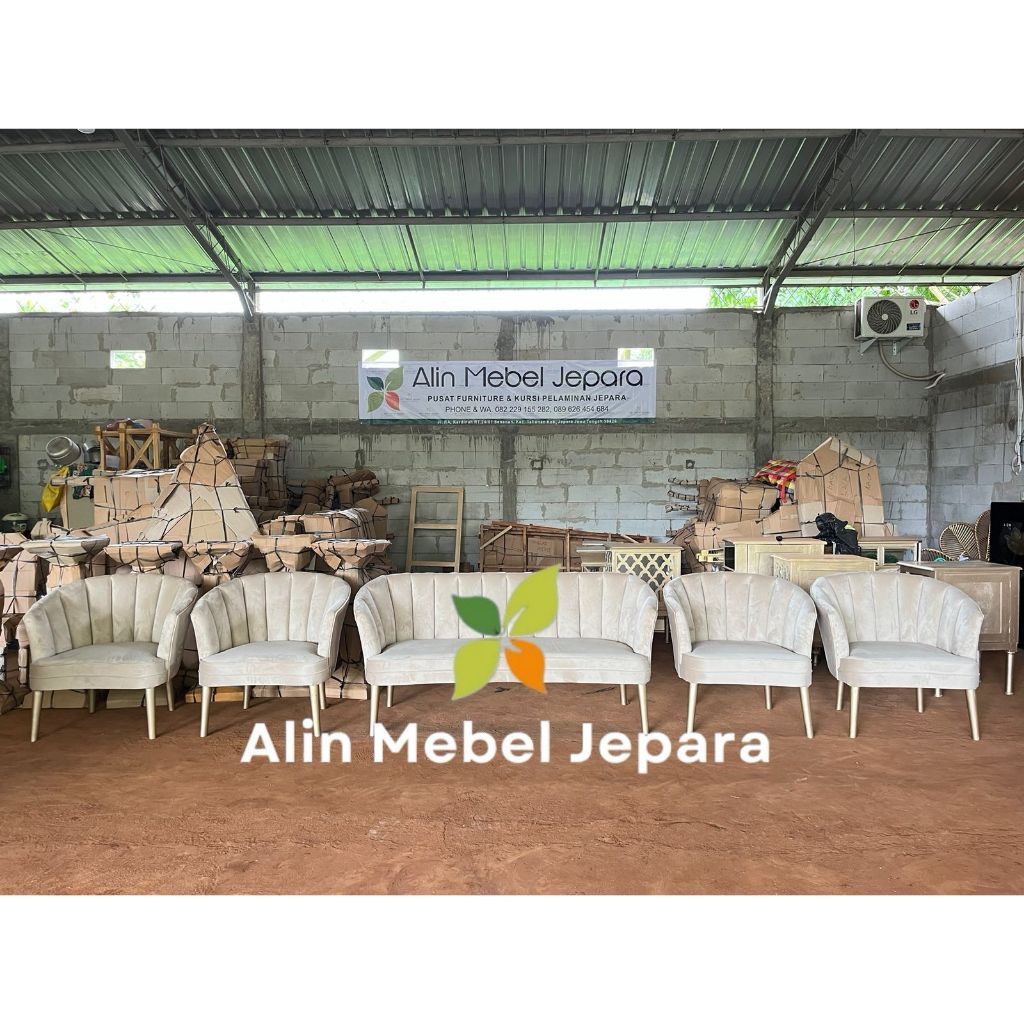 Sofa Pelaminan Kerang salur, Kursi Pelaminan, Sofa Pengantin, Kursi Pengantin, Dekorasi Pelaminan