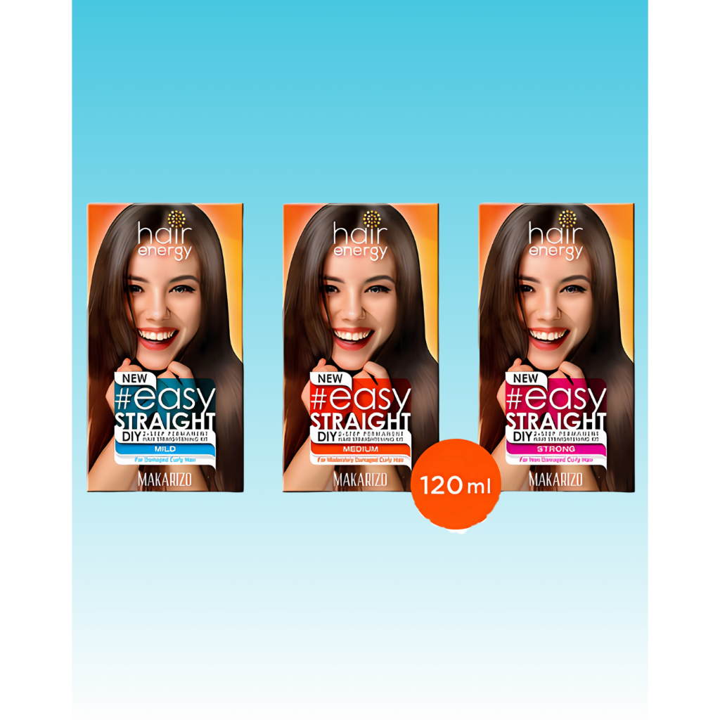 Makarizo Hair Energy Easy Straight Mild Medium Strong Pelurus Rambut Smoothing