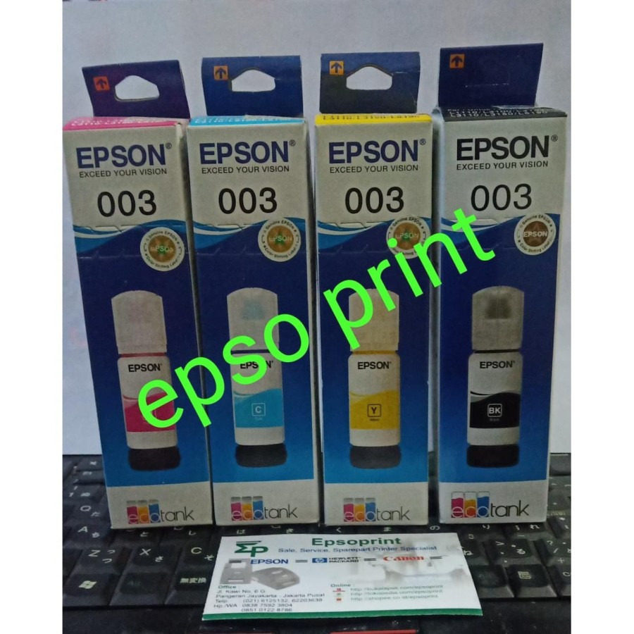 Tinta Epson 003 Original Epson L3110 L3101 L3150 Set 4 Warna