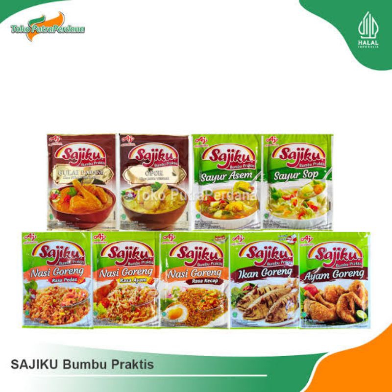 

Sajiku tepung serbaguna 75gr 1renceng 10sachet