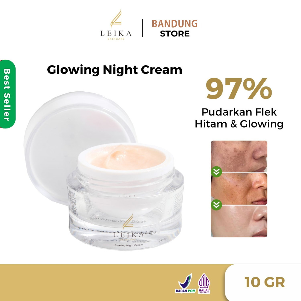 Leika Skincare Glowing Night Cream untuk Wajah