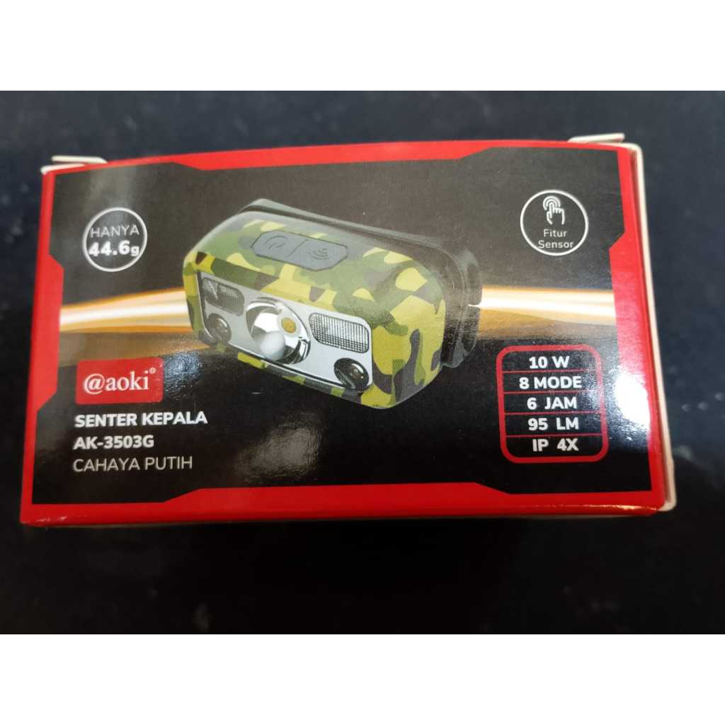 Aoki Sensor Senter Kepala AK-3503G/Senter Kepala AOKI 3503G 10W