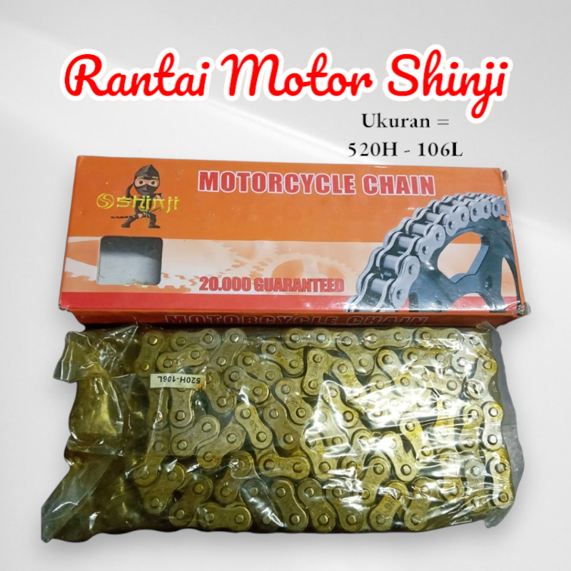 Rantai Motor Shinji , Ukuran = 520H - 106L