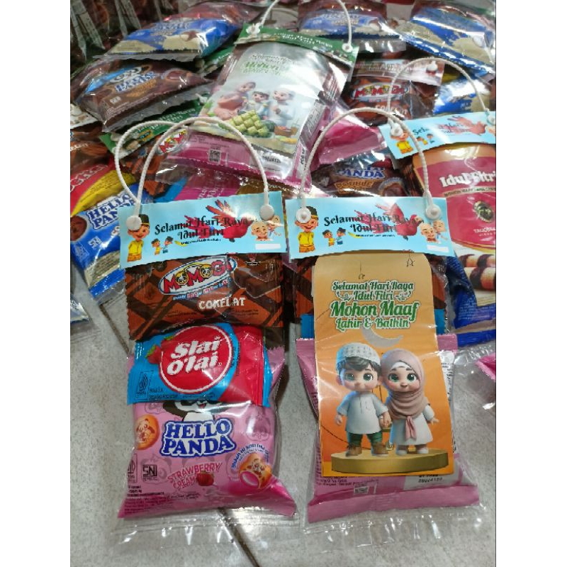 

MINI HAMPERS THR / SNACK THR / IDE UNTUK THR ANAK ANAK / SNACK THR LABEL IDUL FITRI