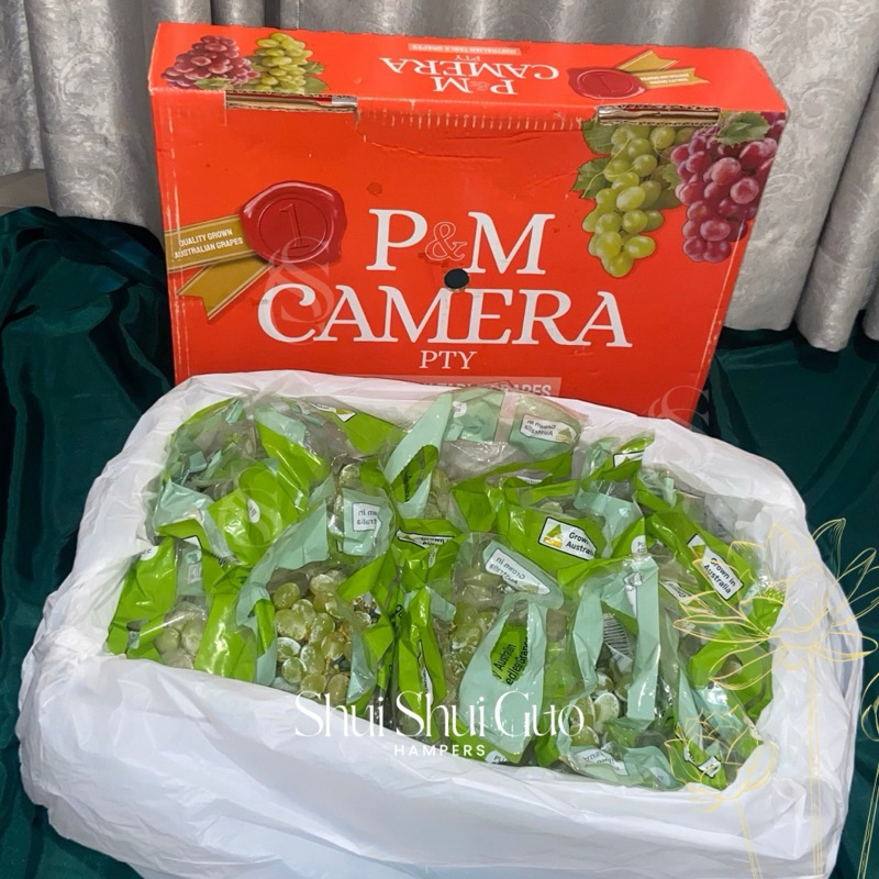 

SSG Anggur Seedless Australia Table Grapes Hijau | Buah Premium Fruits 9kg