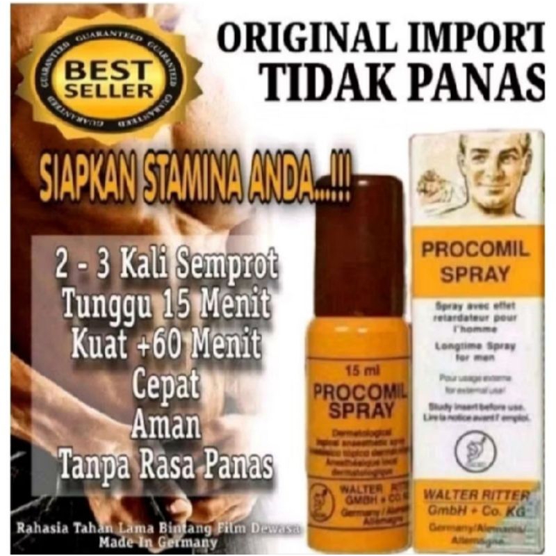 (100℅ ORIGINAL) OBAT_SEMPROT KUAT TAHAN LAMA_PROCOMIL SPRAY ASLI