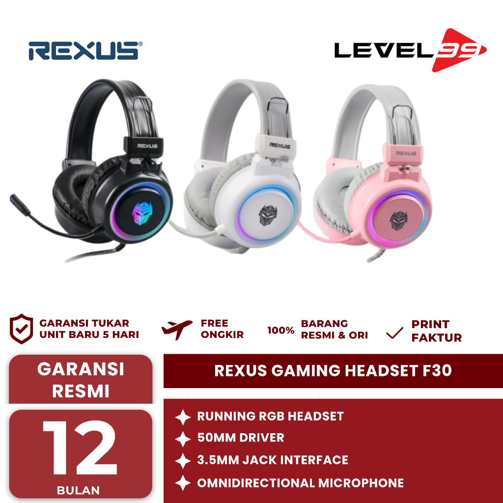Rexus Gaming Headset F30 - Gaming Headset