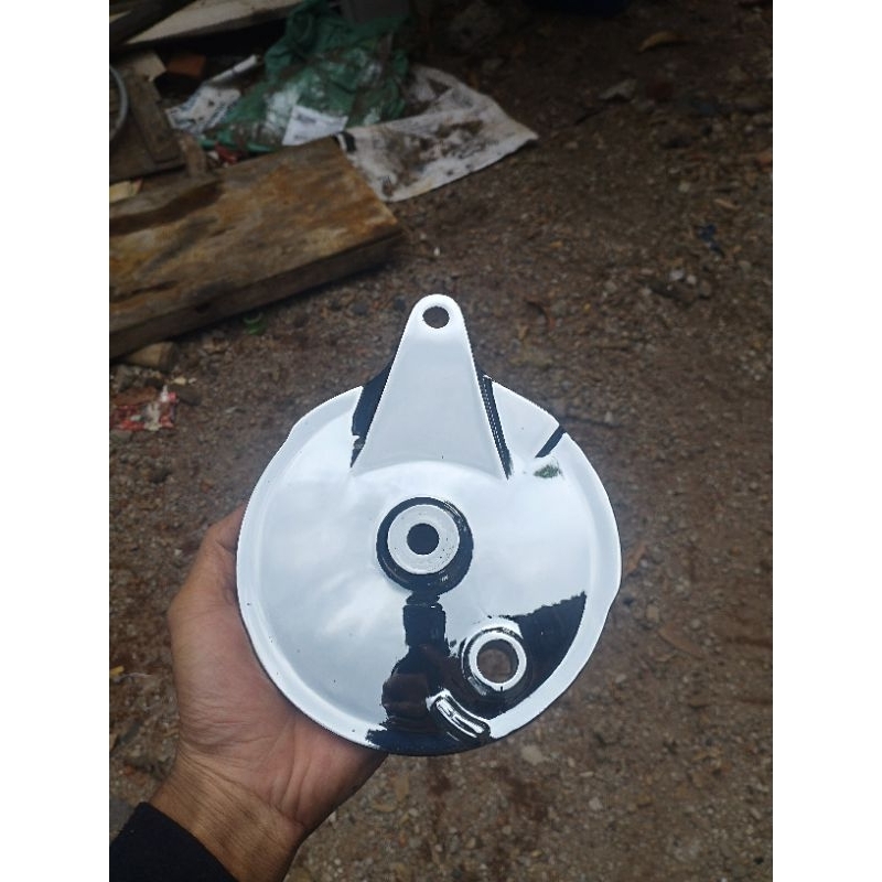 Tutup tromol jupiter / vega besar ori chrome pnp velg VND ENKEI