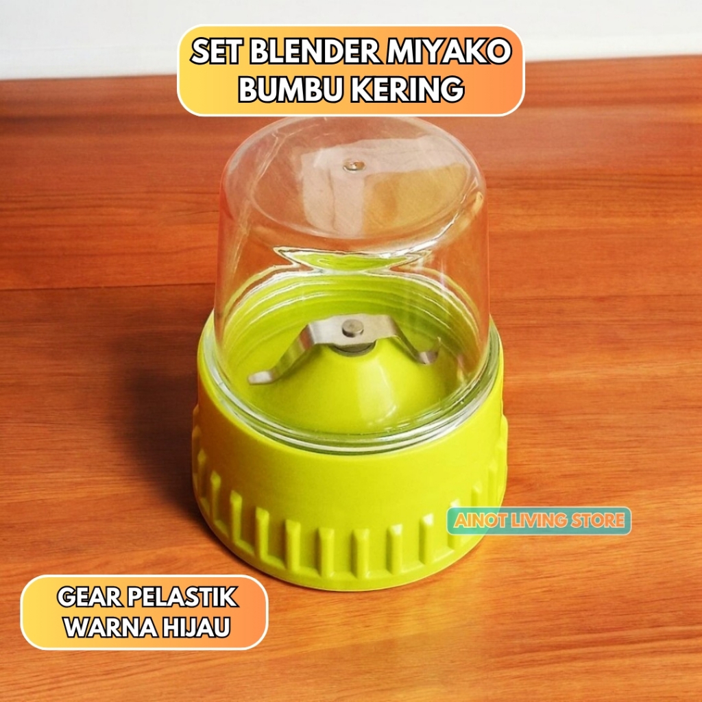 [ALS] SET Chopper Bumbu Blender Miyako Bumbu Kering - Gelas Bumbu Kering Blender Miyako GEAR PLASTIK