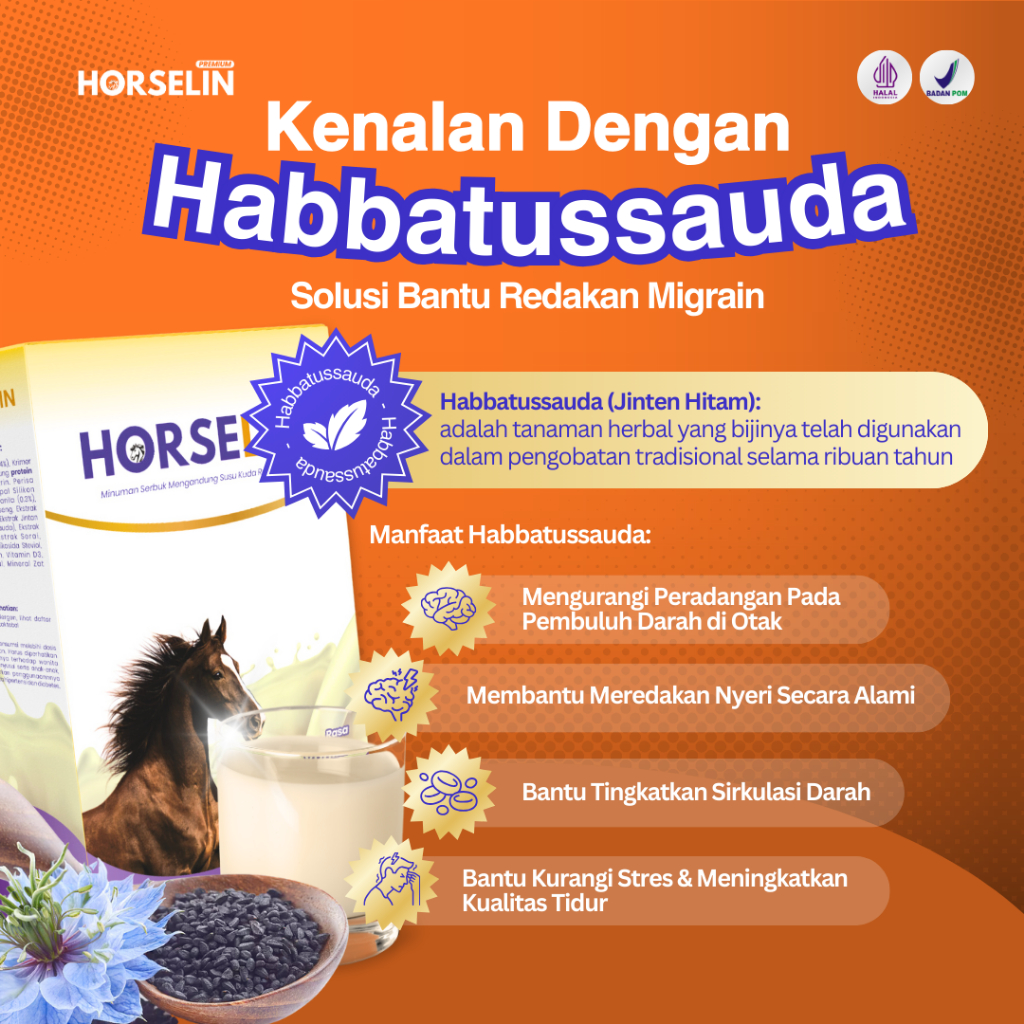 

Susu Kuda Liar Sumbawa HORSELIN Mengobati Sakit Migrain Original (200gr) Susu Bubuk