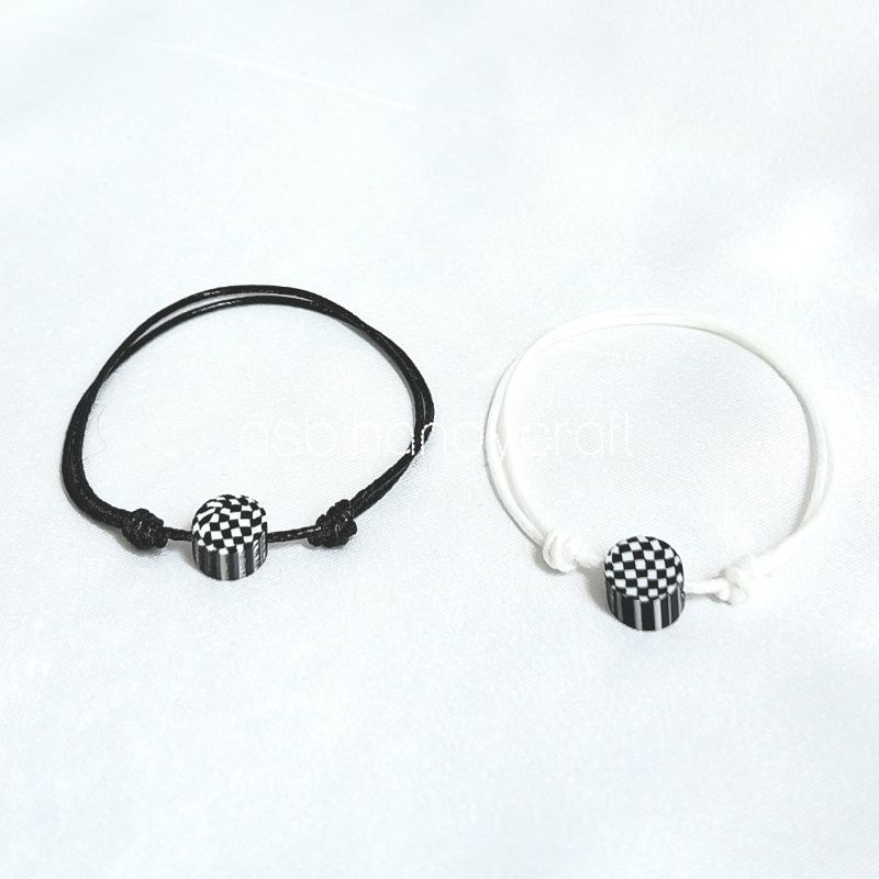 [TK159] - ASB Gelang Tali Korea Premium Waterproof Mote Ball premium grade a Double Slide