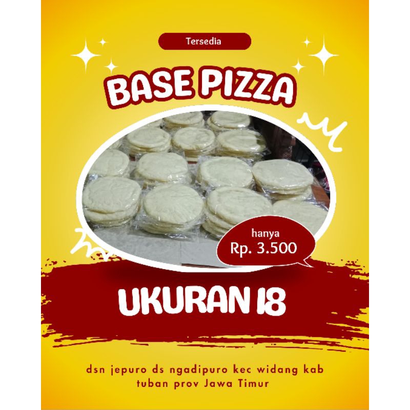 

Base Pizza ukuran 18 cm Ladzidz pak amak