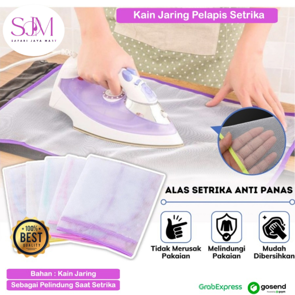 Alas Setrika Anti Panas Kain Pelapis Gosokan Jaring Pelapis Strika Pakaian Alas Tatakan Gosokan Baju