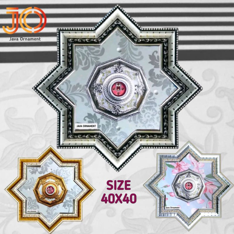 Ciasaatcisarua Ornamen Plafon Pvc 40X40 Decorasi Langit Gypsum