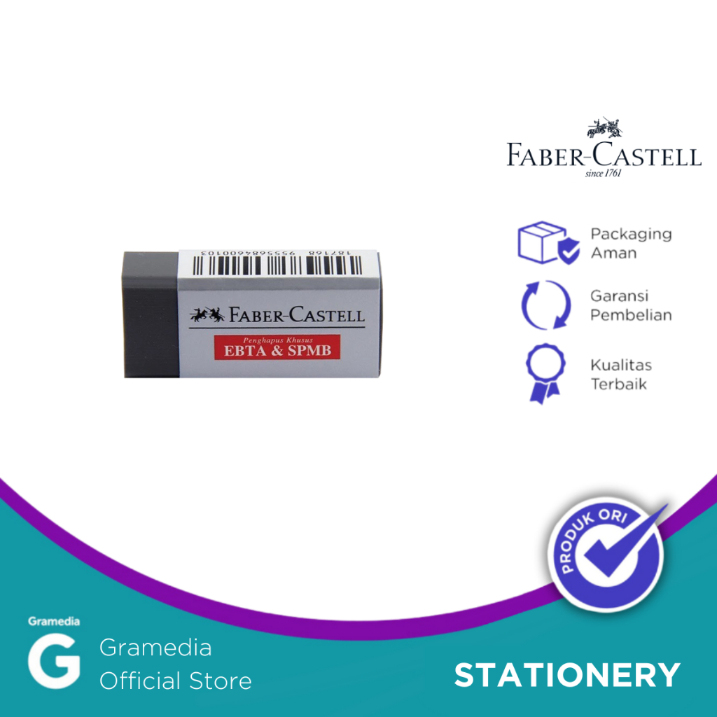 

Faber Castell - Penghapus Khusus EBTA & SPMB Warna Abu-Abu