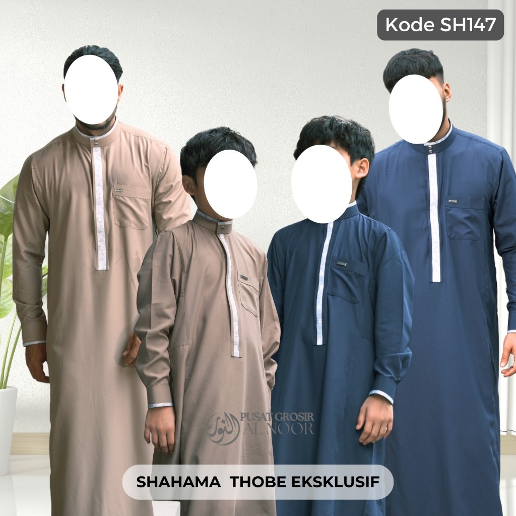 Jubah Saudi | Gamis Pria | Shahama Thobe Eksklusif SH 147| Big Sale Promo Diskon Shahama