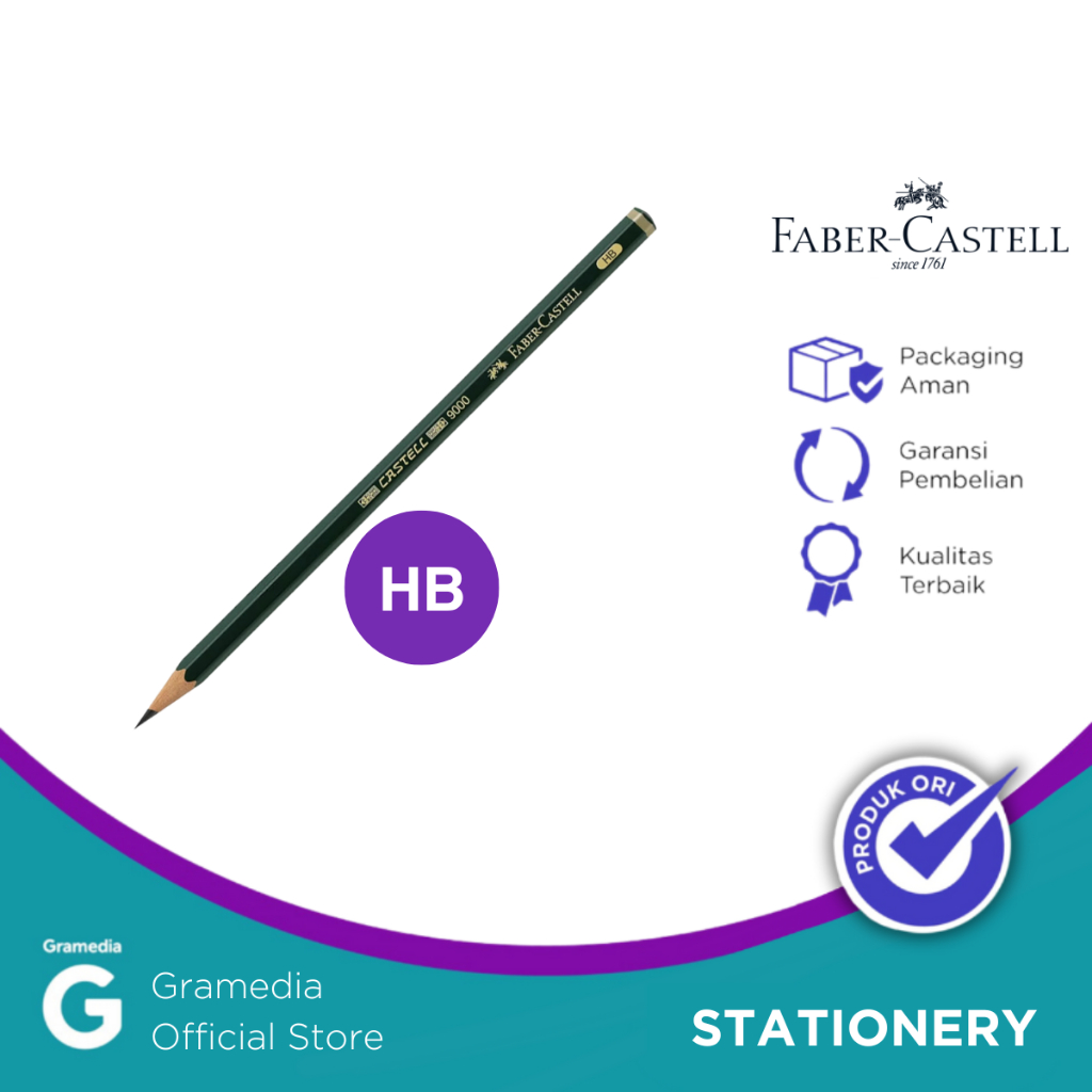 

Faber Castell - Pensil 9000 HB Warna Hijau
