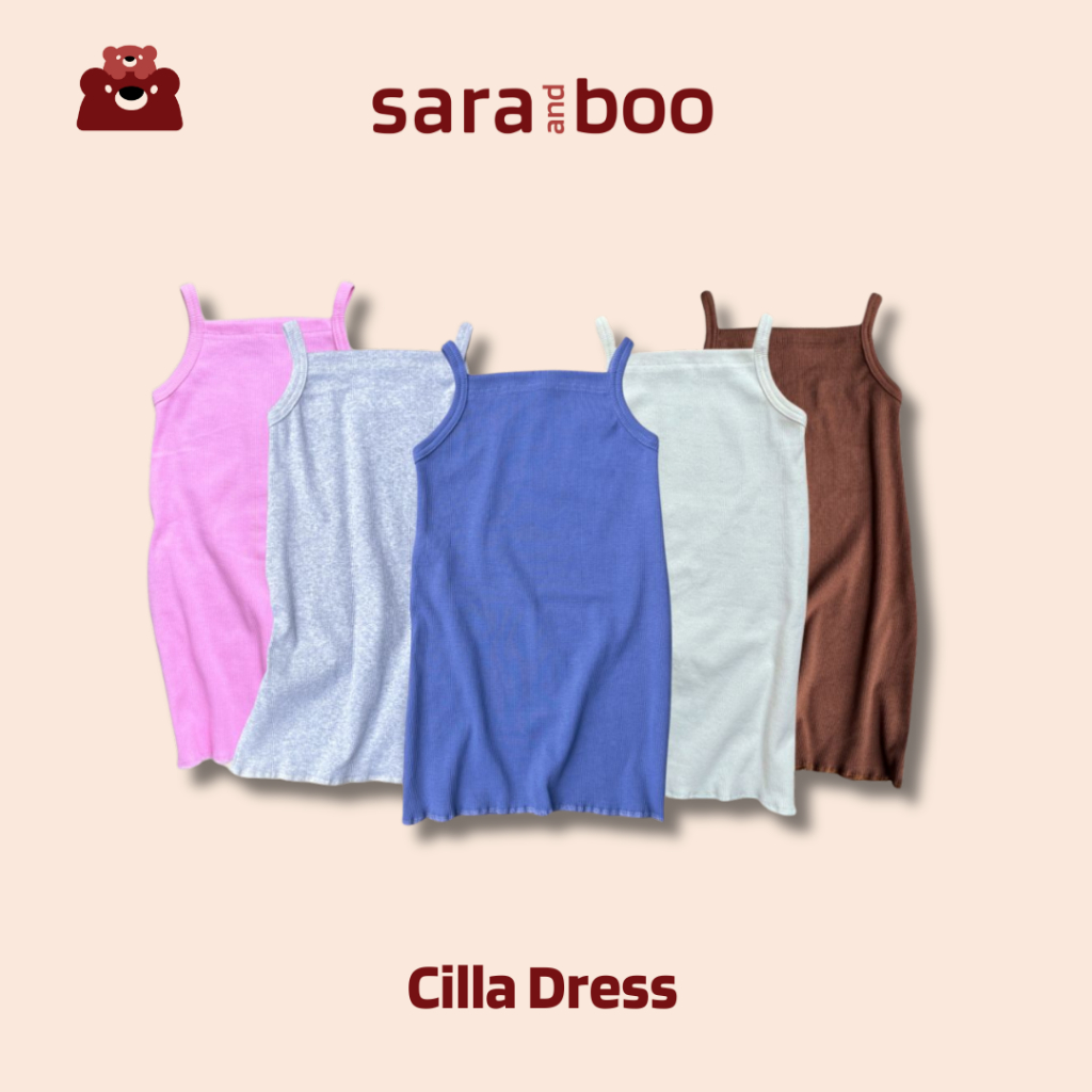 Sara and Boo - Cilla Dress - Dress anak perempuan - Setelan rumah anak - Dress pantai anak - Baju an