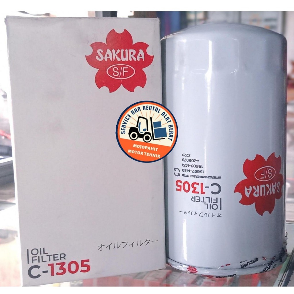 Sakura Oil Filter Oli C-1305 Hitachi EX 200/3, Hitachi Zaxis 200-1, Hitachi Zaxis 200-2, Hitachi Zax