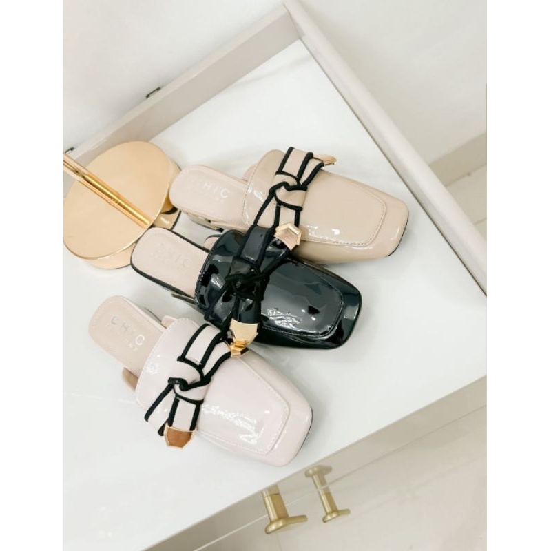 chic fortune sendal tumit tahu impor fashion wanita bss262