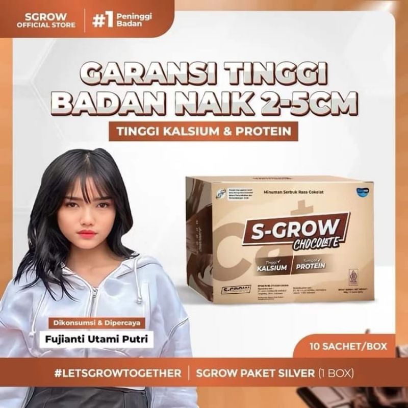 

S-GROW Susu Peninggi Badan Rasa Coklat 1 Box Isi 10 Sachet