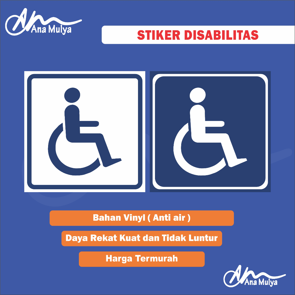 

STICKER VINYL ANA MULYA STIKER LOGO DISABILITAS / STIKER LOGO ORANG BERKEBUTUHAN KHUSUS