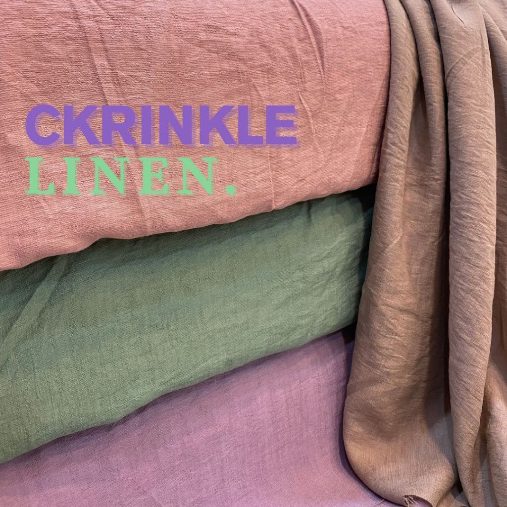 Crinkle Linen / Crinkle / Linen Slub / Bahan Crinkle / Slub Polyester / Poly Polyester / Kain Gamis