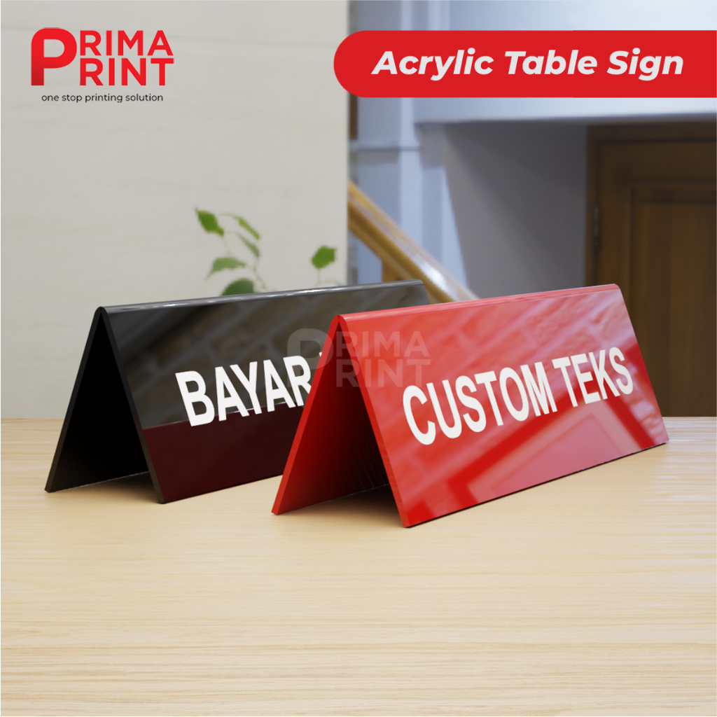

Acrylic Table Sign - Papan Meja Kasir Akrilik Custom Premium / Akrilik Stand Bayar Disini