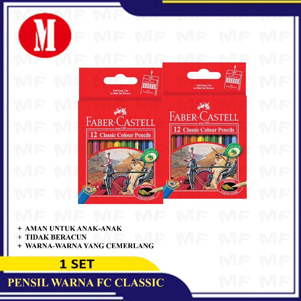 

Faber Castell Pensil Warna Classic 12 Warna ukuran pendek