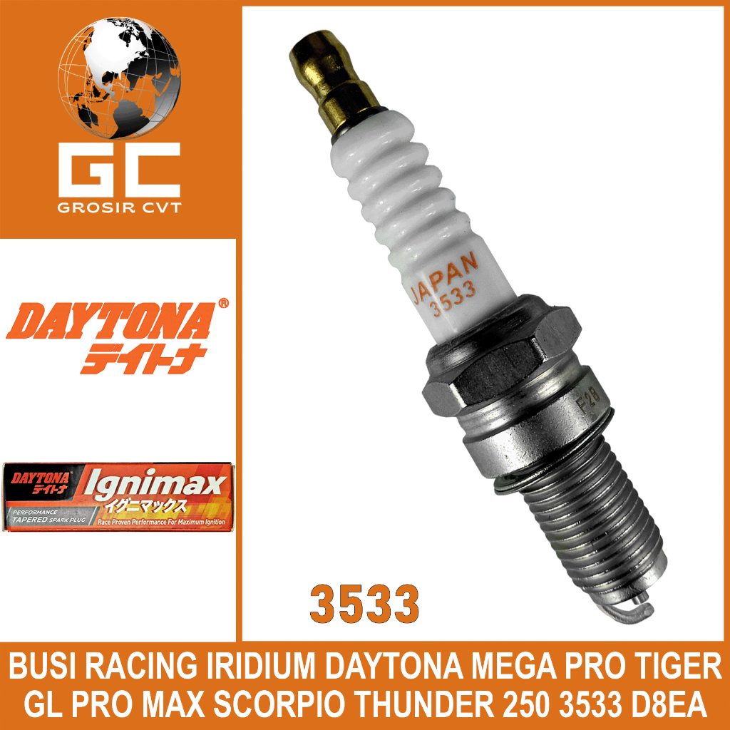 Busi Racing Tiger Megapro Gl Pro Max Ninja Scorpio Thunder 250 Karbu DAYTONA 3533