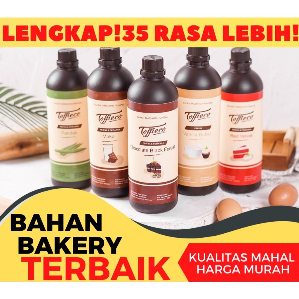

Toffieco Perisa / Pewarna Varian Rasa Kemasan Botol 1kg / 1000gr