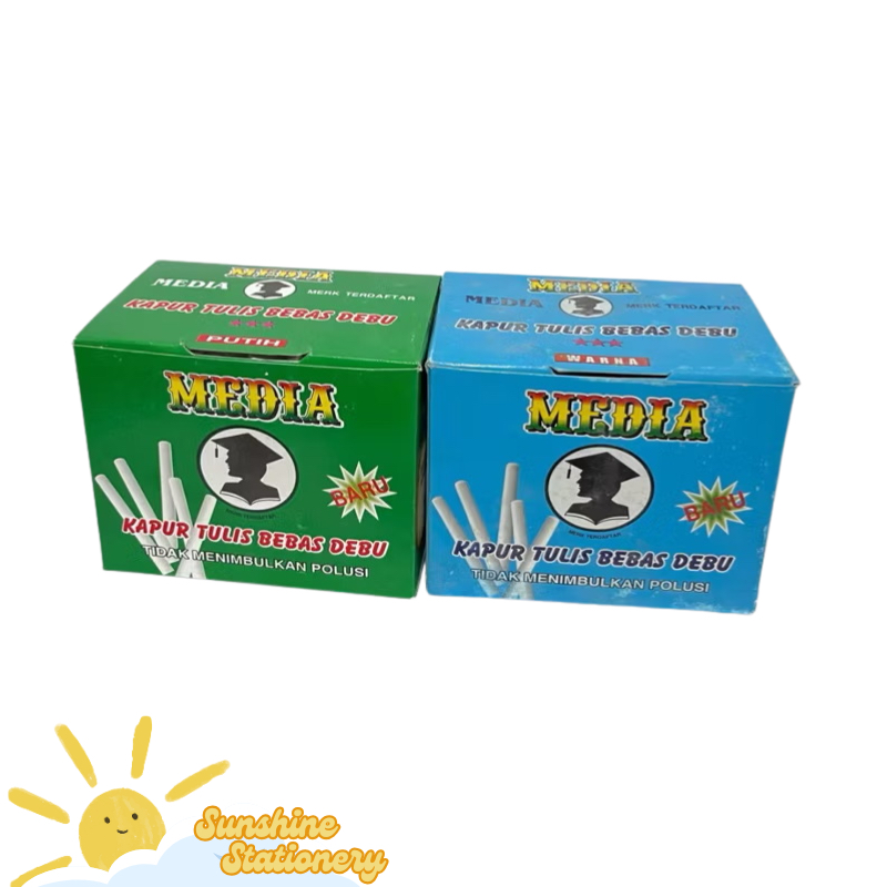 

[BOX] MEDIA Kapur Papan Tulis Putih / Warna