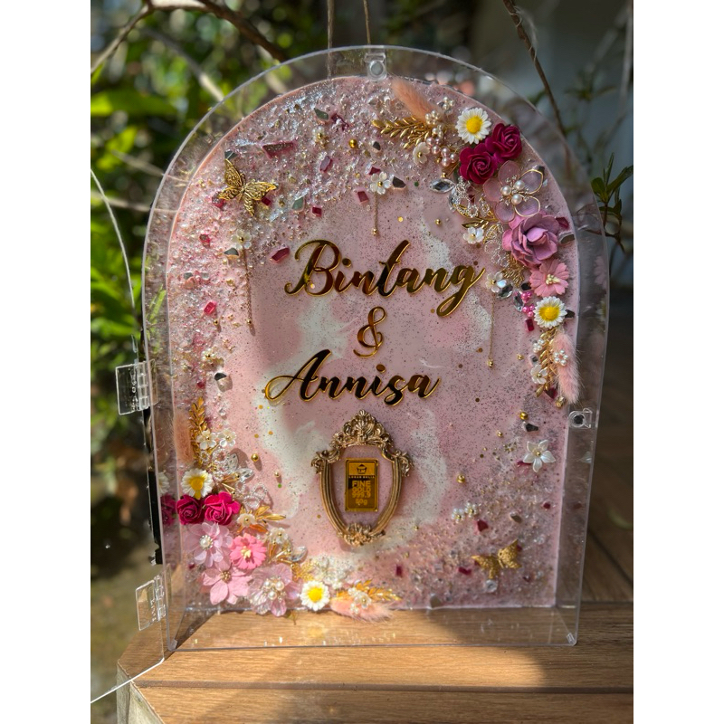 mahar resin frame acrylic mahar pernikahan resin mahar pernikahan acrylic