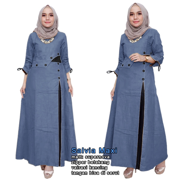 Salvia Maxi - MM Fashion (MM) - Ukuran L-3XL - Matt Katun Supernova