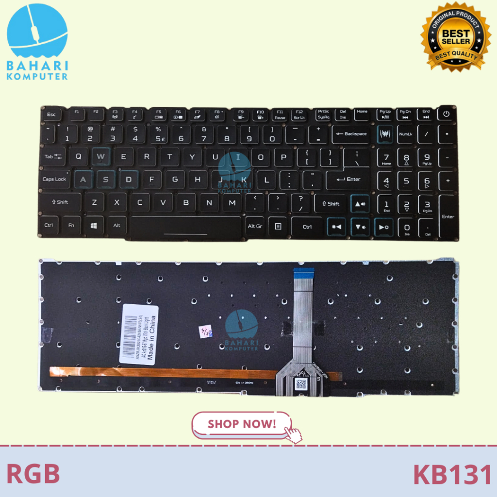 Keyboard Acer Nitro 5 AN515 AN515-57 AN515-56 Black RGB Backlight