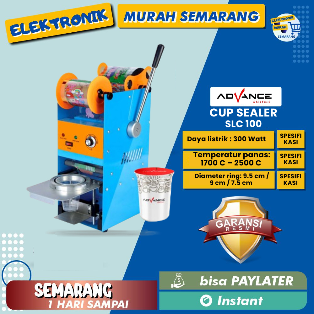 Advance Mesin Press Gelas Plastik / Mesin Cup Sealer SLC 100  bisa 22oz 18oz 16oz 14oz 12oz Sealing