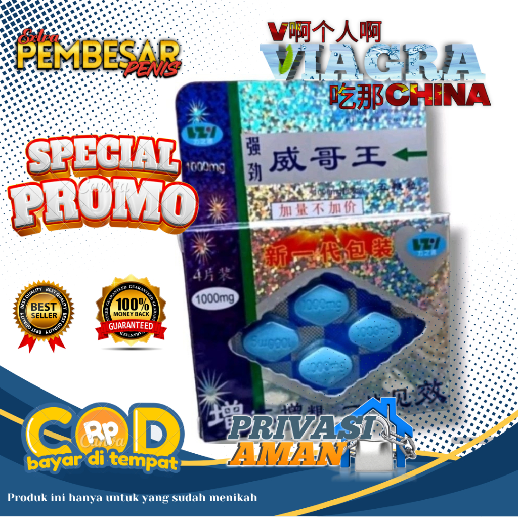 GRATIS ONKIR - OBATKU4T MULTIVITAMIN Suplemen Kejantanan PIL BIRU OBAT PRIA pil biru china original