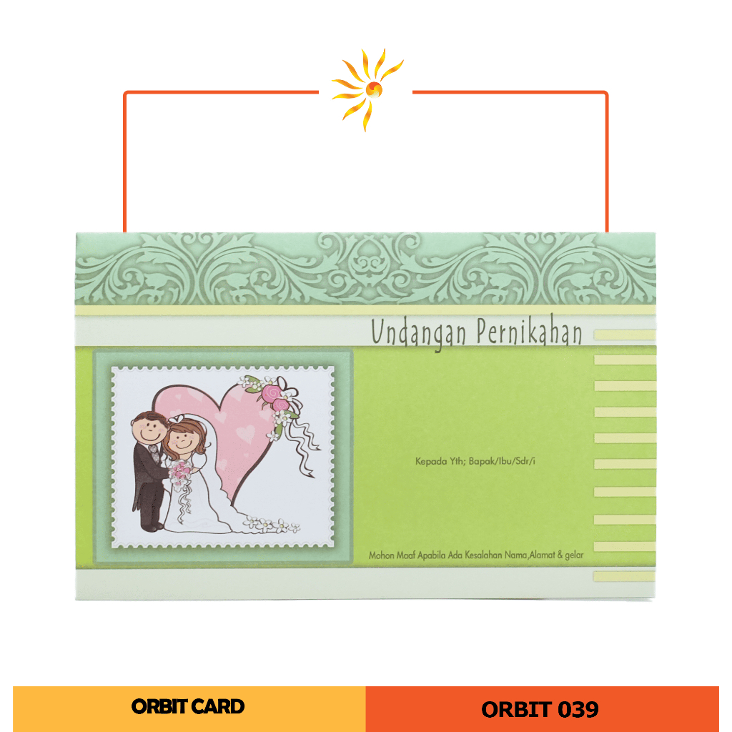 

Blangko Undangan Pernikahan / Wedding Invitation ORBIT 039 / 040 / 042 / 043 - ISI 100 PCS (BLANGKO KOSONG) - Sun Graphic