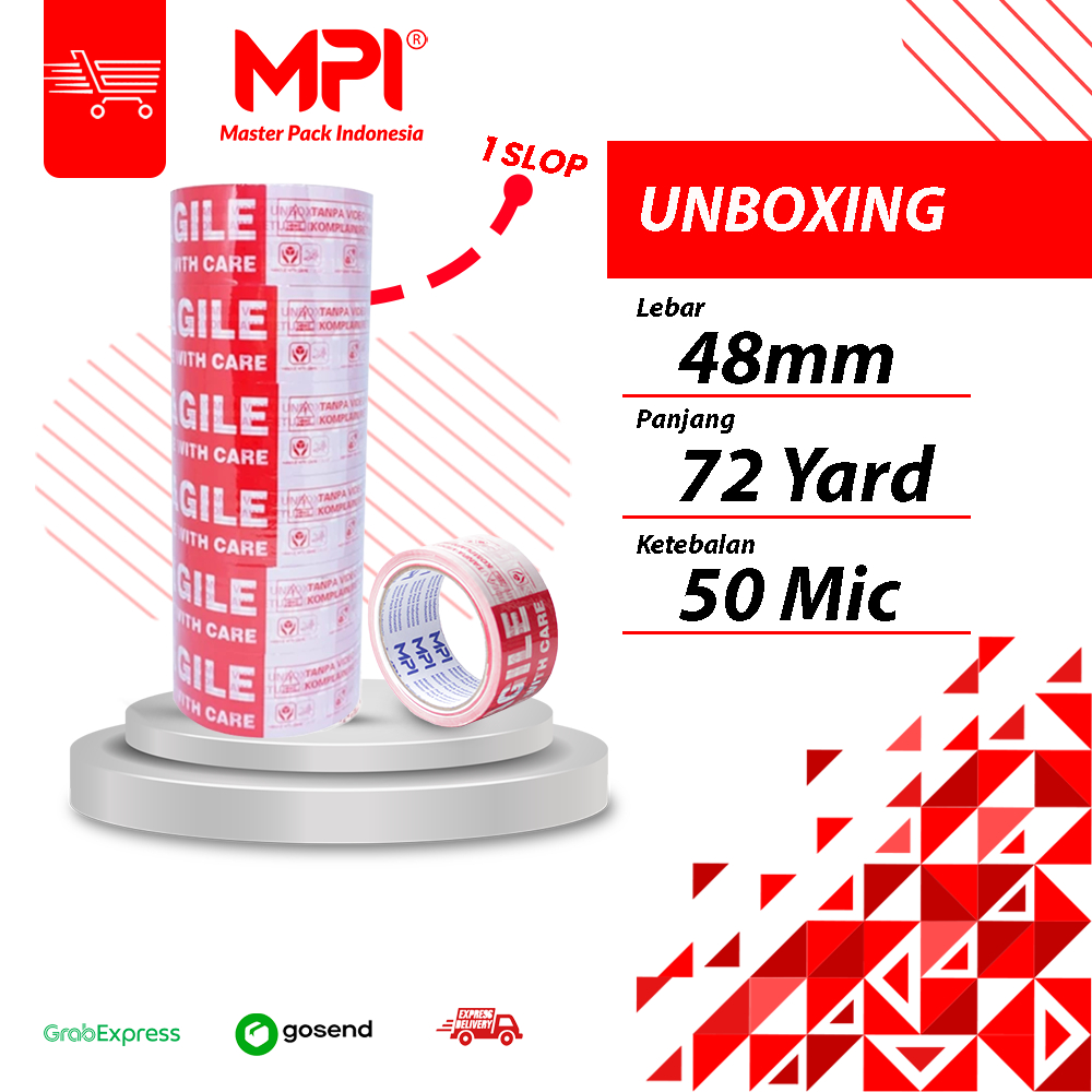 

1 SLOP [ 6 PCS ] FRAGILE UNBOXING MERAH PUTIH - WAJIB UNBOXING - MASTER PACK INDONESIA 72 YARD