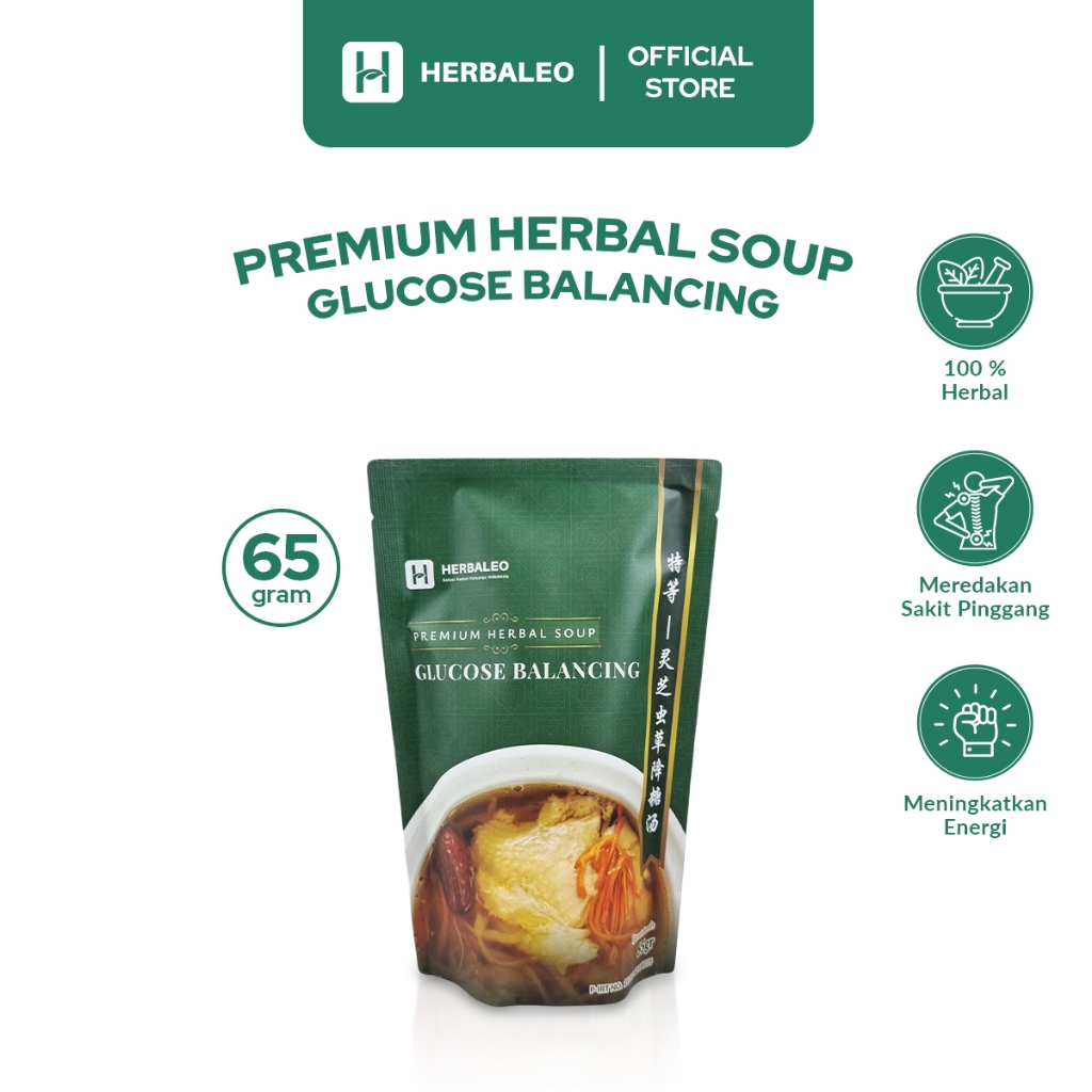 

Herbaleo Premium Herbal Sup 65 GR Glucose Balancing Menstabilkan Glukosa NPS-003