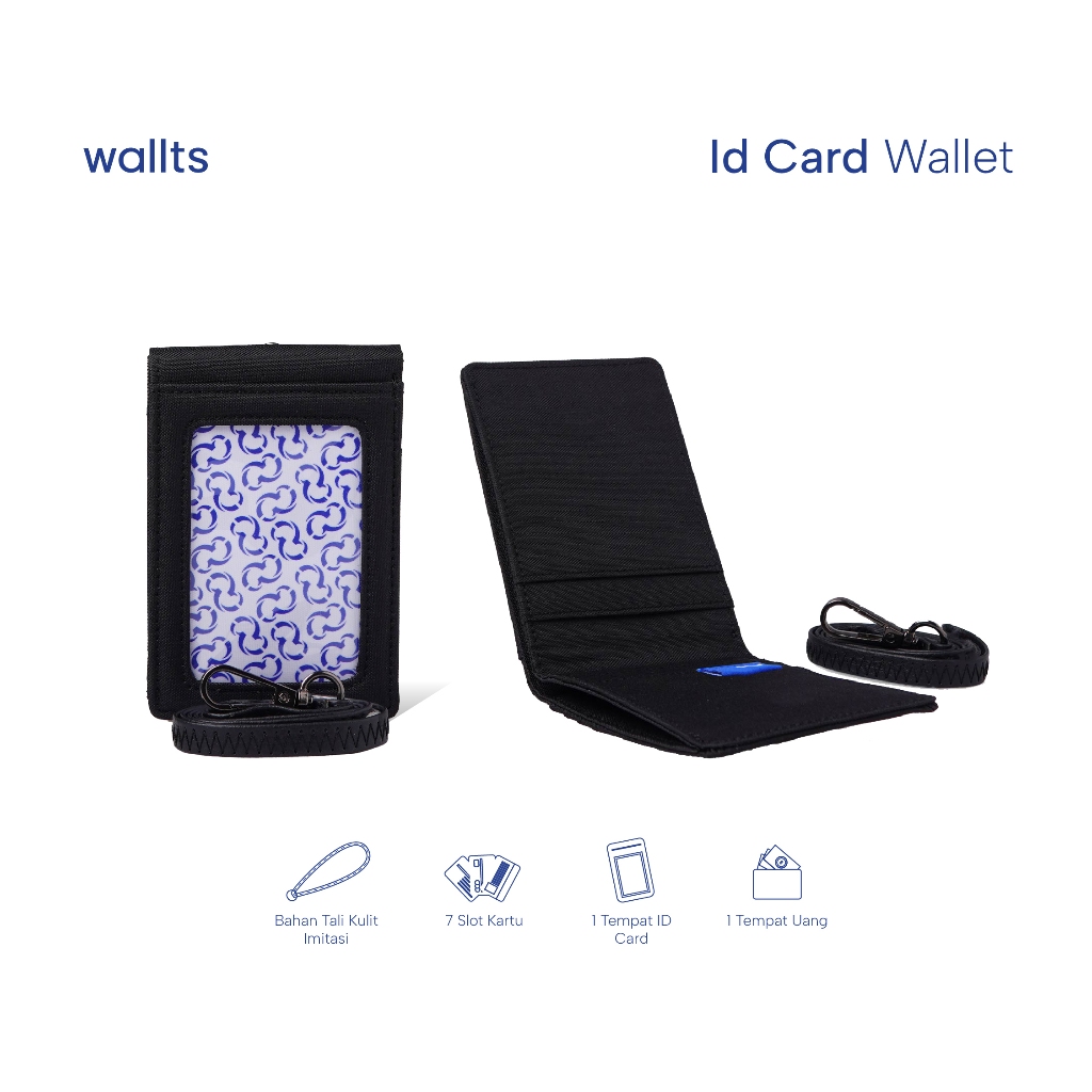 

Wallts New Helen Polos - Dompet Lanyard Card Gantungan Id Card Name Tag Pria Wanita