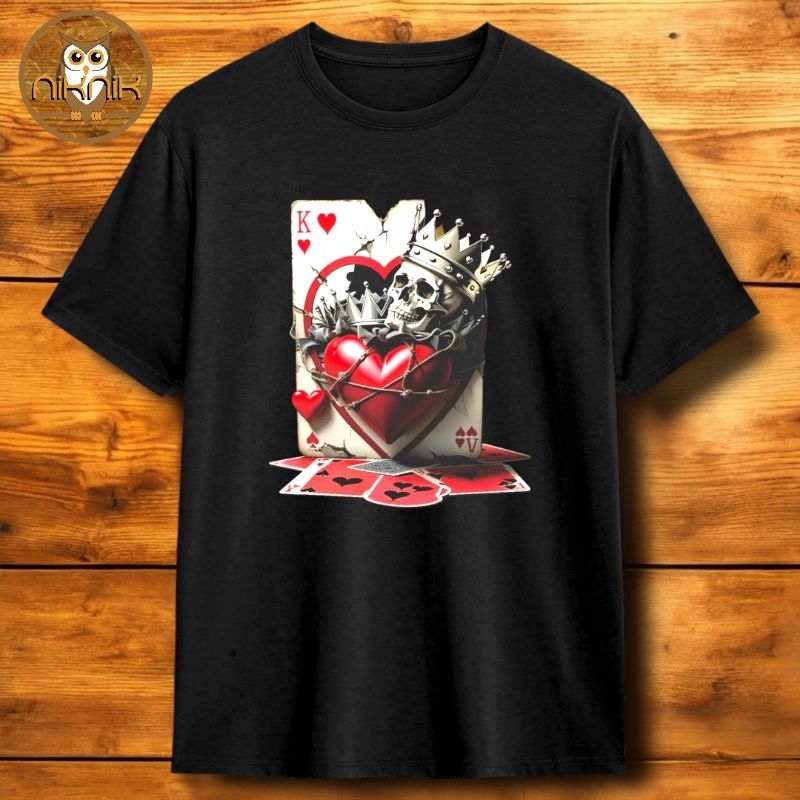 Kaos Pria Kaos Premium Motif Kartu